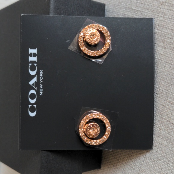 NWT Coch Open Circle Halo Stud Earrings, Rose Gold - Picture 1 of 5